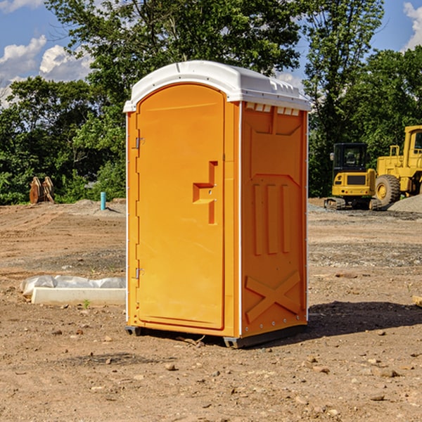 how often are the portable toilets cleaned and serviced during a rental period in Cass County IA